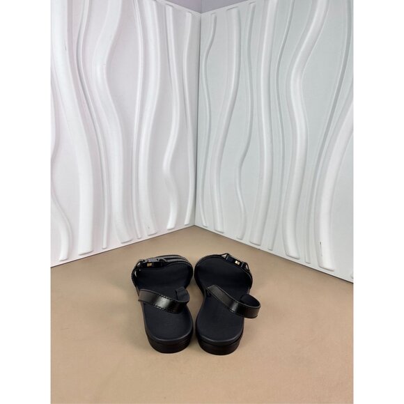 1017 Alyx 9SM Black Flat Sandals With Buckle Square Toe Vero Cuoio Womens - Picture 7 of 9